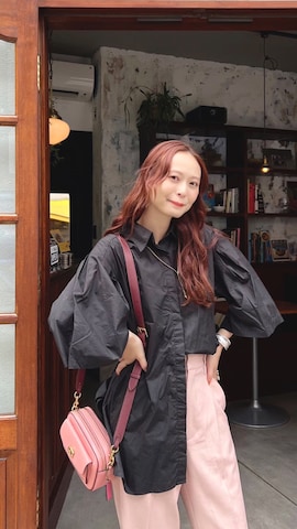 「アイテム（化粧下地、パープル系）」を使った、maiさん（レディース・162cm）の夏コーディネート