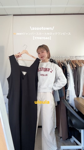 「アイテム（ジャンパースカート）」を使った、honokaさん（レディース・163cm）の冬コーディネート