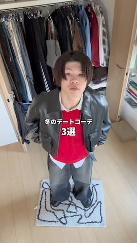 「DANTON（ダントン）のアイテム（ニット/セーター）」を使った、junさん（メンズ・171cm）の冬コーディネート