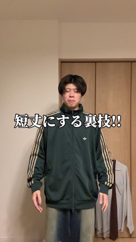 「アイテム（ジャージ）」を使った、junさん（メンズ・171cm）の春コーディネート