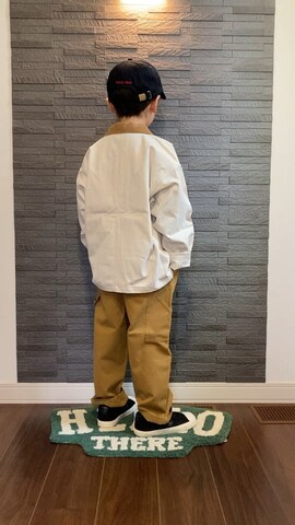 「アイテム（ミリタリージャケット）」を使った、tiinさん（キッズ・110cm）の春コーディネート