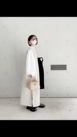 「アイテム（アナログ腕時計）」を使った、なな☺︎さん（レディース・155cm）の冬コーディネート