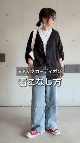 「アイテム（カーディガン/ボレロ）」を使った、なな☺︎さん（レディース・155cm）の春コーディネート
