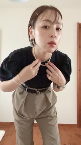 Ameriのスラックスを使ったminimika8さんのファッション動画