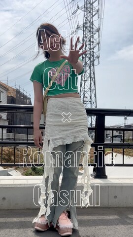 SHEINのTシャツ/カットソーを使ったyuk.さんのノウハウ動画-韓国っぽカジュアルガーリー