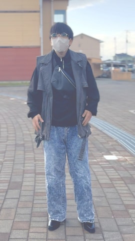 「アイテム（ベスト）」を使った、ツバサさん（メンズ・166cm）の冬コーディネート