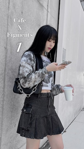 デニムパンツを使ったFigments_officialさんのファッション動画
