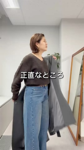 ステンカラーコートを使ったshihoさんのファッション動画