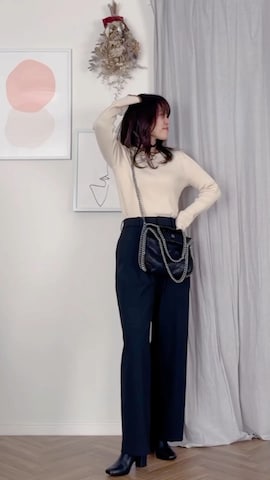 「shopnikoniko（ショップニコニコ）のアイテム（ショルダーバッグ）」を使った、ひぃちゃんさん（レディース・163cm）の冬コーディネート