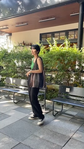 6のキャミソールを使った潮田あかりさんのファッション動画