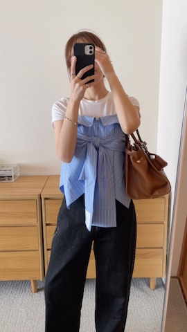 「アイテム（その他トップス）」を使った、a__yaさん（レディース・158cm）の夏コーディネート