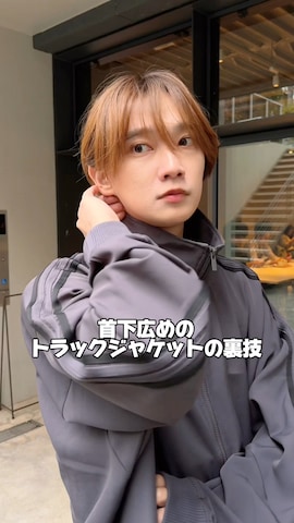 「アイテム（ジャージ）」を使った、加藤元気さん（メンズ・177cm・20代）の春コーディネート