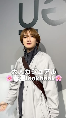 「アイテム（ジャージ）」を使った、加藤元気さん（メンズ・177cm・20代）の春コーディネート
