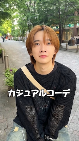 「codegraphy（コードグラフィー）のアイテム（Tシャツ/カットソー）」を使った、加藤元気さん（メンズ・177cm）の夏コーディネート