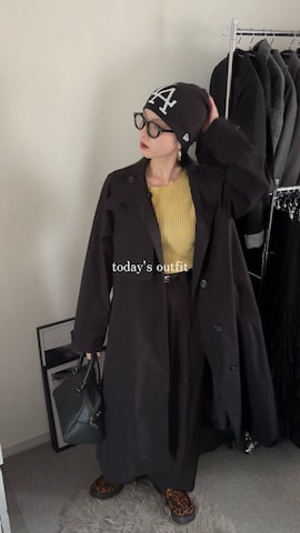 「アイテム（トレンチコート）」を使った、comachiさん（レディース・163cm）の秋コーディネート
