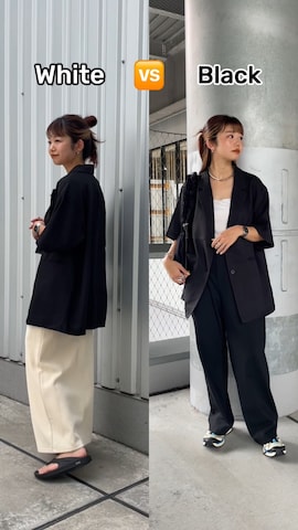 tiptopのテーラードジャケットを使ったUKIさんのファッション動画