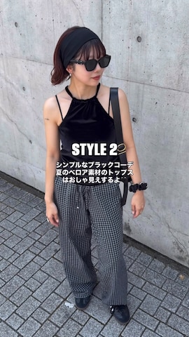 「アイテム（ヘアバンド）」を使った、UKIさん（レディース・155cm・20代）の夏コーディネート