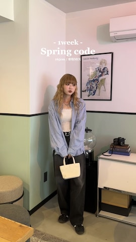 「アイテム（ファンデーション）」を使った、ひいなさん（レディース・165cm）の春コーディネート