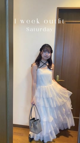 「アイテム（セットアップ）」を使った、Haru ⌇低身長淡色女子さん（レディース・148cm）の夏コーディネート