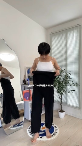 つなぎ/オールインワンを使ったオクユウカさんのファッション動画