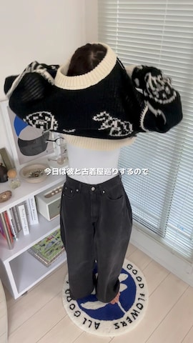 「アイテム（ニットキャップ/ビーニー）」を使った、オクユウカさん（レディース・159cm）の秋コーディネート