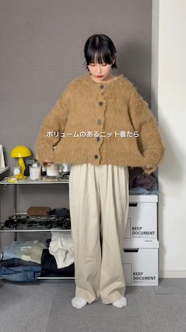 「アイテム（カーディガン/ボレロ）」を使った、オクユウカさん（レディース・159cm・20代）の秋コーディネート