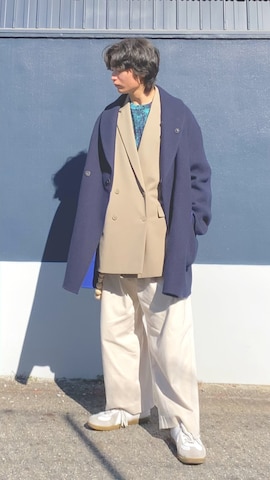 「アイテム（ピーコート）」を使った、ざわ_低身長男子styleさん（メンズ・163cm）の冬コーディネート