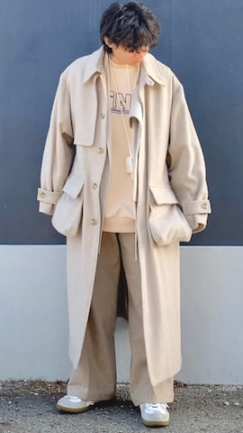 【美品】 RYO TAKASHIMA モーターサイクルコート ベージュ トレンチ ✨美品✨RYO TAKASHIMA トレンチコート オーバーサイズ ベージュ