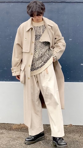 RYO TAKASHIMAのトレンチコートを使った人気ファッション