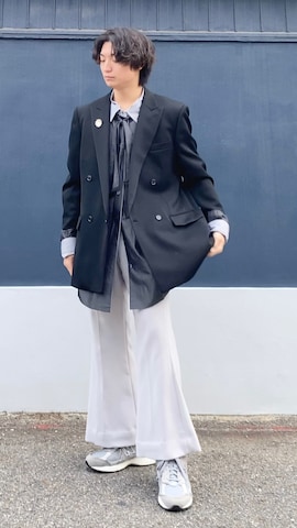 「アイテム（ブローチ/コサージュ）」を使った、ざわ_低身長男子styleさん（メンズ・163cm）の秋コーディネート