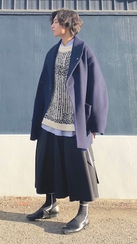 「アイテム（ピーコート）」を使った、ざわ_低身長男子styleさん（メンズ・163cm）の秋コーディネート