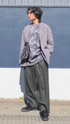 「アイテム（セットアップ）」を使った、ざわ_低身長男子styleさん（メンズ・163cm・20代）の冬コーディネート