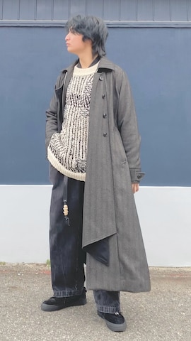 「アイテム（セットアップ）」を使った、ざわ_低身長男子styleさん（メンズ・163cm・20代）の冬コーディネート