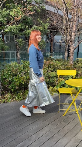 「厚底スニーカー」｜北澤 希世子さん（レディース・165cm・20代）の冬コーディネート