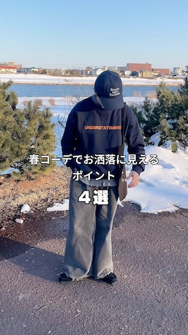 「thisisneverthat（ディスイズネバーザット）のアイテム（帽子）」を使った、たいがさん（メンズ・172cm）の春コーディネート