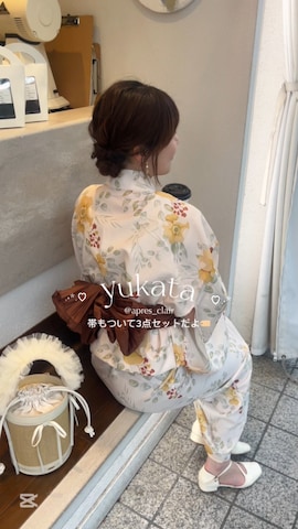 「アイテム（浴衣）」を使った、れいぴ🐥🍨さん（レディース・158cm）の夏コーディネート