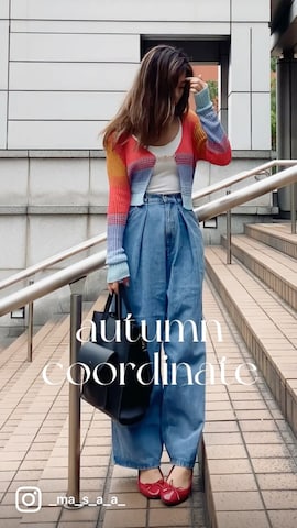 「秋コーデ」｜「GRL（グレイル）のアイテム（キャミソール）」を使った、ma-さん（レディース・160cm）の秋コーディネート