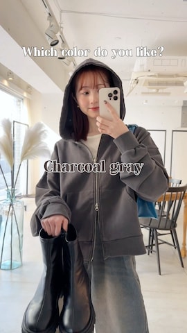 「tiptop（ティップトップ）のヴィンテージ加工ダブルジップパーカー（パーカー）」を使った、シホ🌷さん（レディース・155cm）の春コーディネート