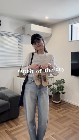 「アイテム（帽子）」を使った、YUKAさん（レディース・167cm）の夏コーディネート