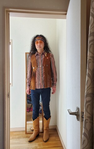 「アイテム（ダウンベスト）」を使った、ワッケーさん（メンズ・174cm）の春コーディネート