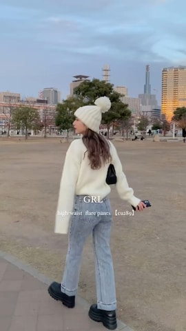 ニットキャップ/ビーニーを使ったmiwoさんのファッション動画