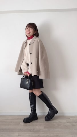 「アイテム（チーク）」を使った、かほこ。さん（レディース・162cm）の秋コーディネート