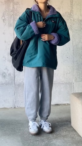 Javaのブルゾンを使ったchappyさんのファッション動画