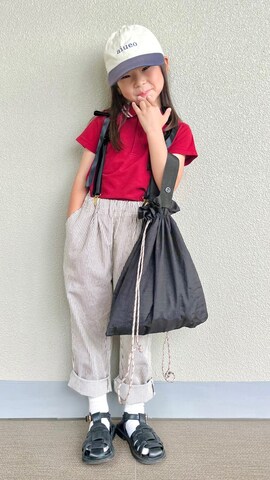 「アイテム（エコバッグ/サブバッグ）」を使った、なな✿こうさん（キッズ・110cm）の夏コーディネート