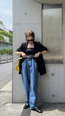 「アイテム（チューブトップ）」を使った、Oo.hiro.oOさん（レディース・159cm）の夏コーディネート