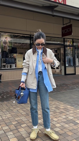 「Barbour（バブアー）のアイテム（その他アウター）」を使った、Oo.hiro.oOさん（レディース・159cm）の春コーディネート