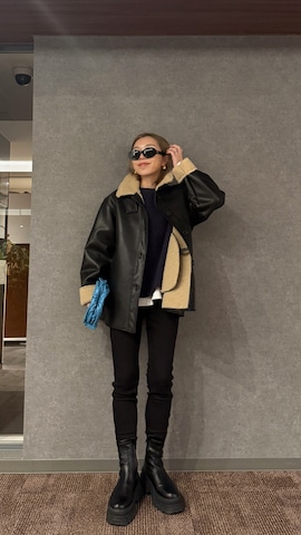 ライダースジャケットを使ったOo.hiro.oOさんのファッション動画