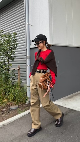 「AKTE（アクテ）のアイテム（ニット/セーター）」を使った、Oo.hiro.oOさん（レディース・159cm）の秋コーディネート