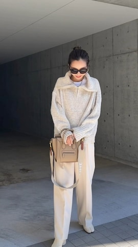 「ハーフジップ」｜Oo.hiro.oOさん（レディース・159cm）の秋コーディネート