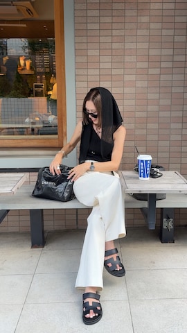 「TODAYFUL（トゥデイフル）のアイテム（ベルト）」を使った、Oo.hiro.oOさん（レディース・159cm）の夏コーディネート